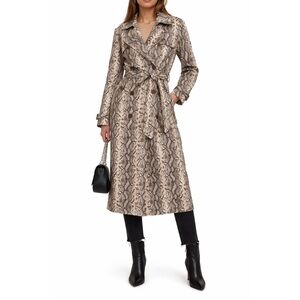 ✨ Rebecca Minkoff Snake Print Trench Coat – NWT ✨